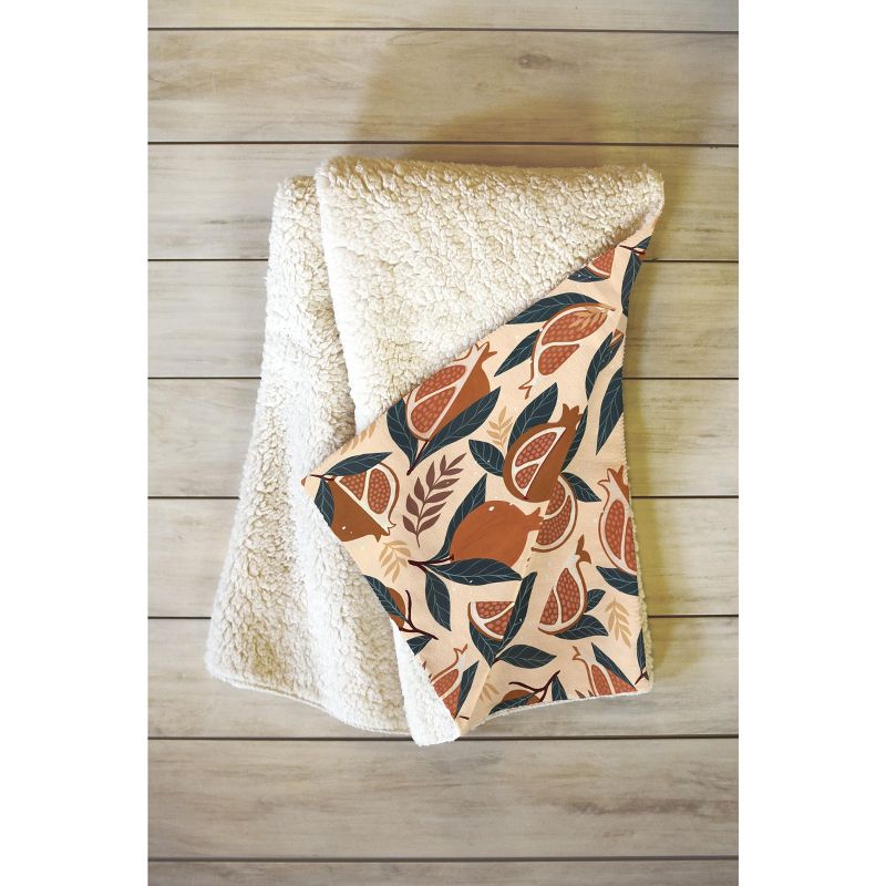 Avenie Pomegranate Terracotta Fleece Throw Blanket - Deny Designs, 2 of 3