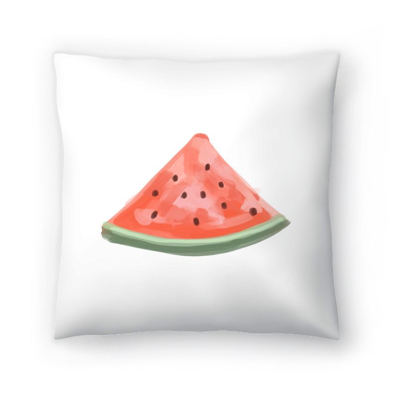Americanflat Minimalist Botanical Watermelon Slice By Jetty Home Throw Pillow, 1 of 6