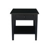 International Concepts Spencer End Table Black: Modern Square Design, Hardwood Frame, 24x24 Size, Spot Clean - image 3 of 4