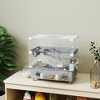 PawHut 2-Tier Hamster Cage, Hamster Habitat with Sand Bathroom, Running Wheel, Water Bottle, Tubes, Accessories, 17.5" x 11" x 17", Gray - 2 of 4