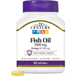 21st Century Fish Oil 1000 mg Softgels, 60 Count - 1 of 4