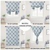 Quatrefoil Trellis Cotton Blend Tie Up Curtains for Kitchen Windows, Yellow/Grey - 4 of 4