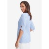 Jessica London Women's Plus Size Stretch Cotton Tie Sleeve Square Neck Tee - 4 of 4