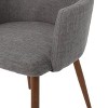 Sapphtopaz Set of 2 Modern Dining Chairs Upholstered Armchairs with Metal Legs and Wood Finish Chair for Dining Room, Living Room, Kitchen - 4 of 4