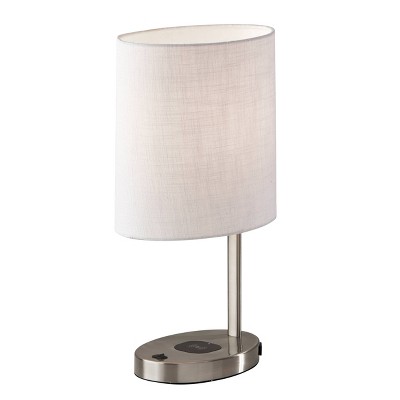 Curtis Wireless Charging Table Lamp Brushed Steel - Adesso