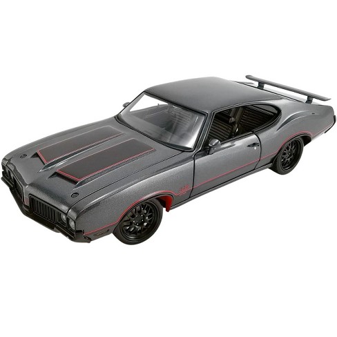 1970 Oldsmobile 442 W30 Street Fighter Granite Gray Metallic With Red Stripes Ltd Ed 700 Pcs 1 18 Diecast Model Car By Acme Target