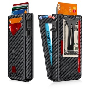 Generic Wallet for Men£¬Slim Minimalist Wallet with Money Clip ID Window, RFID Blocking Pop-Up Credit Card - 1 of 4