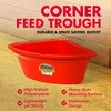 Little Giant 26 Quart Space Saving Mounted Hanging Corner Plastic Livestock Feeder for Horses, Sheep, Goats, Alpacas, Cattle, and Farm Animals, Red - 2 of 4