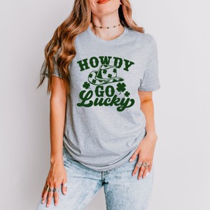 Simply Sage Market Howdy Go Lucky Clovers Short Sleeve Tee - 1 of 4