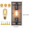 YIYIBYUS 1-Light Rustic Black Wall Sconce for Indoor Hallway Farmhouse - 4 of 4