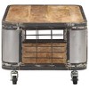 vidaXL Coffee Table Natural Mango Wood Solid Mango Wood, Steel - 3 of 4