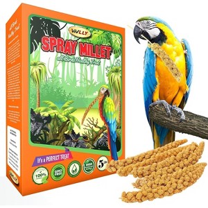 Vivlly – 5 lb Sun-Dried Spray Millet – 100% Natural Non-GMO Bird Treat for Parakeets, Cockatiels & Finches - 1 of 4
