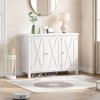 Shoe Storage Cabinet with 3 Door, 4-Tier Freestanding Large Shoe Rack Cabinet for Hallway White - 3 of 4