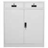 VidaXL Office Cabinet Light Gray 35.4 in.x15.7 in.x40.2 in. Steel - 2 of 4