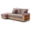 84"Convertible Couch Bed Multifunctional Folding Sofa Bed Couch With Storage Ottoman,2 Seater Couch Sofa With Storage And Cup Holder-Cuddlewood - 4 of 4