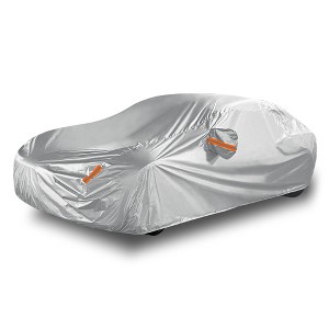 Unique Bargains Cover for Tesla Model 3 2017-2022 Waterproof Outdoor Anti Sunshine Dust Rain Silver Tone 1 Pc - 1 of 4