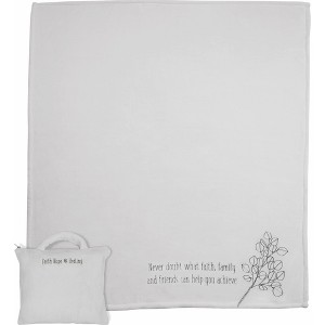 Pavilion Gift Company - Never Doubt - 50" x 60" Travel Blanket with Carry Case - Throw Blankets - 1 of 4