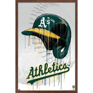 Trends International MLB Oakland Athletics - Drip Helmet 22 Framed Wall Poster Prints - 1 of 4