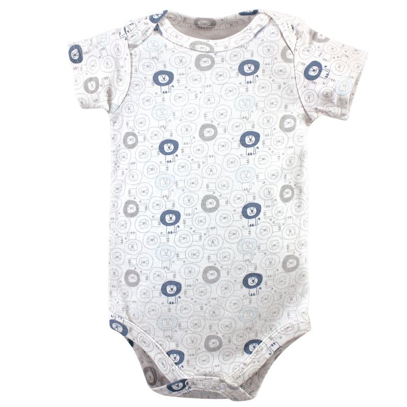 Hudson Baby Infant Boy Cotton Bodysuits 7pk, Safari, 4 of 10