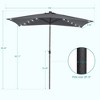 Sonkuki 10x6.5 ft LED Rectangular Patio Market Umbrella 3-Year-Non-Fading - 3 of 4