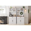 COZONY 71" Tall Kitchen Pantry Cabinet with Microwave Stand&Coffee Bar Wooden Freestanding Hutch with 4 Doors & Adjustable Shelves for Dining Room - 3 of 4