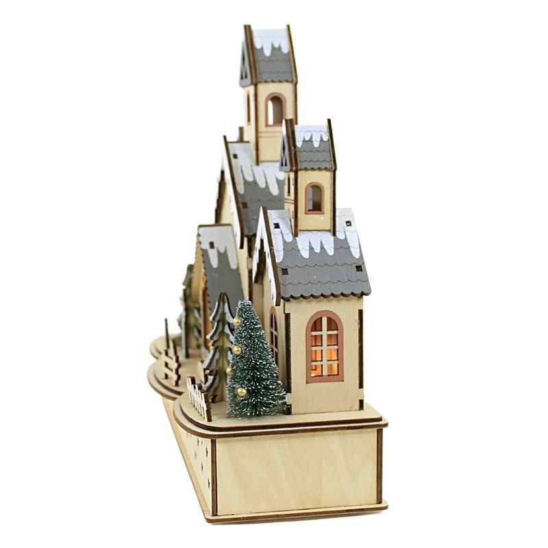 12.0 Inch Led Church W/Nativity Christmas Manger Trees Sheep Figurines, 2 of 4