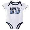 MLB Tampa Bay Rays Infant Girls' 3pk White Bodysuit - 2 of 4