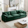 NicBex 115.34 Inch Corduroy 3-Seater Sofa with 2 Arm Pillows and 3 Throw Pillows for Living Room,Apartment,Bedroom - 2 of 4