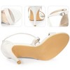 Perphy Women's Glitter CrissCross Buckle Strap Stiletto High Heels Sandals - 3 of 3
