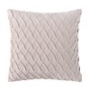Chanasya Gem Pleated Textured Velvet Throw Pillow Cover - 2-Piece Set - 3 of 4