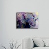 Richard Wallich 'Blue Elephant' Floating Brushed Aluminum Art - 3 of 4