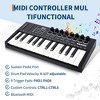 25-Key USB MIDI Keyboard Controller with 8 Pads & Knobs - DAW Integration & OLED Display for Music Production - 2 of 4