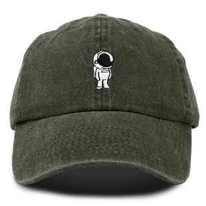 Dalix Astronaut Embroidered Alien Dad Hat Cotton Baseball Cap Adjustable Mens - 1 of 4