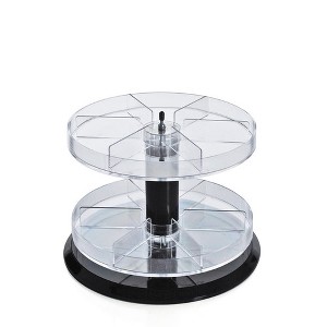 Azar Displays Two Tier Revolving Display 8"H x 11"Dia. - 12 Sections - 1 of 4