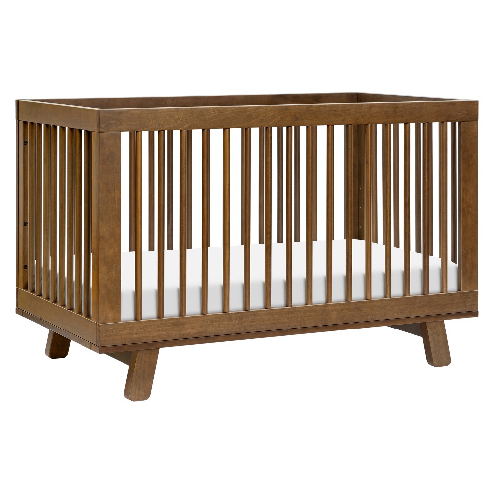 Photos - Cot Babyletto Hudson 3-in-1 Convertible Crib with Toddler Rail - Natural Walnut Natural Wood