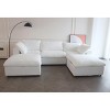 Large size modular cloud sofa 5 seats down sofa bed apartment living room sofa (3seaters + 2ottoman) - 2 of 4