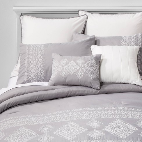 Anoma Geometric 8pc Comforter Set Gray Target