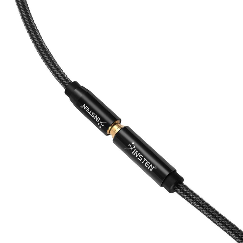 Insten 3.5mm Headphone Extension Cable, Male to Female, TRRS for Stereo Earphones with Microphone, 6 Feet, Black, 5 of 8