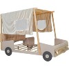 Acekool Car-Shaped Platform Bed Frame for Kids, with Headboard Pillow, Ceiling Cloth Canopy, LED Lights, No Box Spring Needed - 3 of 4