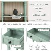 Narrow Console Table, 24" Entryway Table with 3 Storage Drawers and Bottom Shelf for Entryway, Living Room, Hallway, Bedroom, Dining Room - 4 of 4