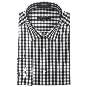 Marquis Men's Gingham Checkered Long Sleeve Modern Fit Shirt, Size - S To 3XL