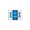 Smead A-Z Color-Coded Bar-Style End Tab Labels Letter X Blue 500/Roll 67094 - 4 of 4