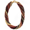 Ross-Simons Italian Red, Black and Gold Murano Glass Bead Torsade Necklace in 18kt Gold Over Sterling - 3 of 4