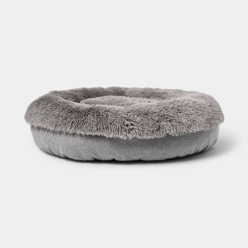 Super Plush Cuddler Round Dog Bed - Gray - Boots & Barkley™, 1 of 11