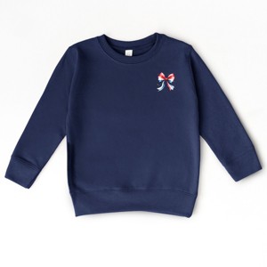 The Juniper Shop Patriotic Bow Star Coquette Toddler Sweatshirt - 1 of 4