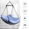 CAVINAS Outdoor Swing Chair with Cushion and Anti-Slip Safety Rings,Porch Swing for Bedroom, Garden, Courtyard,Blue Gray - 2 of 4