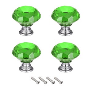 Unique Bargains DIY Furniture Cabinet Zinc Alloy Crystal Pull Knob 4 Pcs - 1 of 3