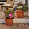 Bloem Veranda Resin Square Box Planter with Optional Knock-Out Drainage - 2 of 4
