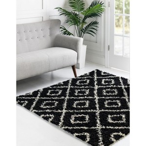 Unique Loom Trellis Shag Ruth Trellis Indoor Woven Area Rug - 1 of 4