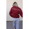 Women's Portofino Wine Embroidered Sweatshirt - DRESS FORUM - 3 of 4